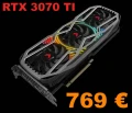 Infomax propose la PNY GeForce RTX 3070 Ti 8Go XLR8 Gaming REVEL RGB  769 euros