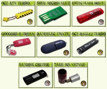  8 cl�s USB test�es