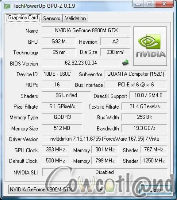 Nouveau GPU-Z en version 0.2.8