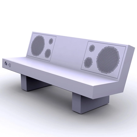 Le banc de jardin technologique