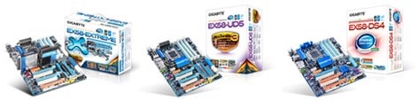 Mini-site pour les cartes m�res X58 Gigabyte