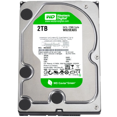 Test du WD 2To Green Power tout vert