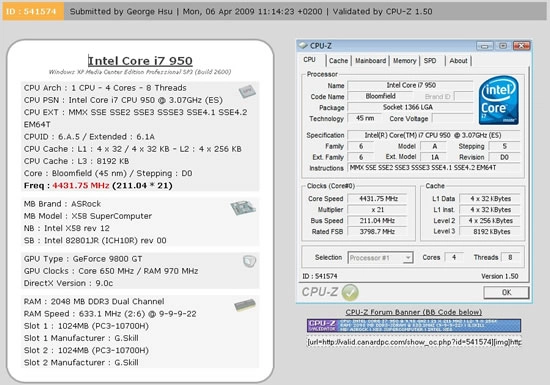 Le Core i7 950 se montre