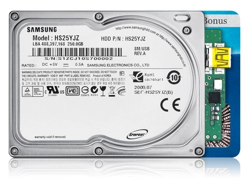 PATA et USB pour le dernier HDD carte de cr�dit de Samsung