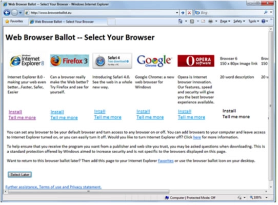 Windows 7, avec ou sans IE ?