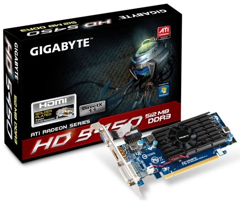 Gigabyte pr�sente pour sa part des HD 5450