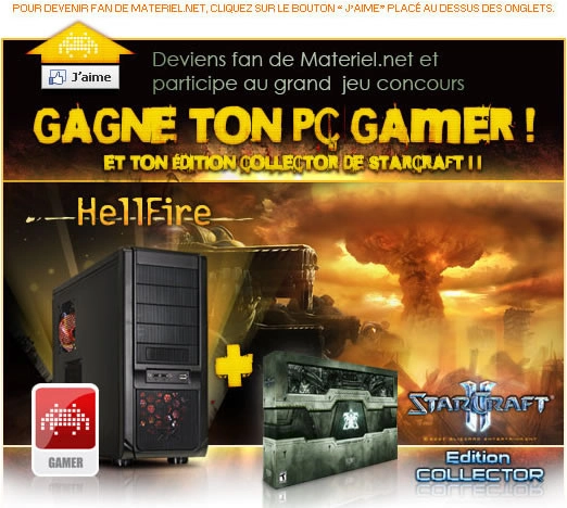 Si tu ''J'aime'' Materiel.net, tu gagneras peut-�tre un PC