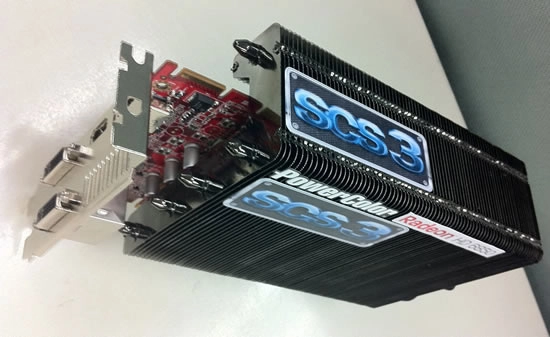 Une PowerColor HD 6850 avec un parpaing passif comme radiateur