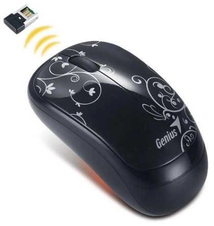 Genius : une souris et des fleurs