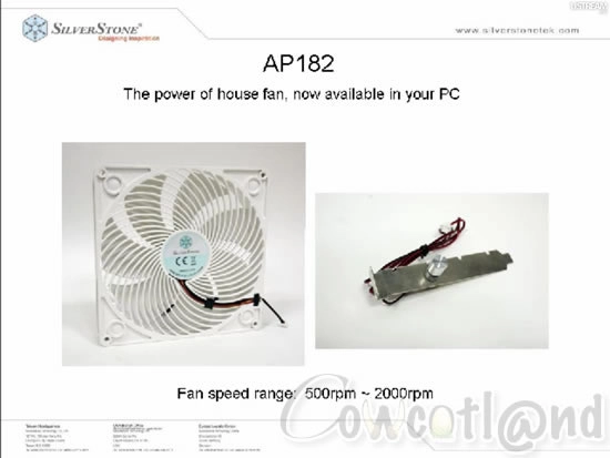 SilverStone AP182, �a va souffler tr�s fort ! x000rpm le 180mm...