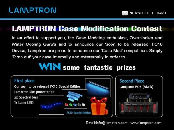 Amateurs de modding, tentez votre chance pour remporter un Lamptron FC10