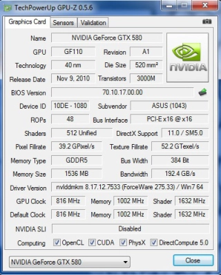  Preview Carte Graphique GTX 580 Matrix