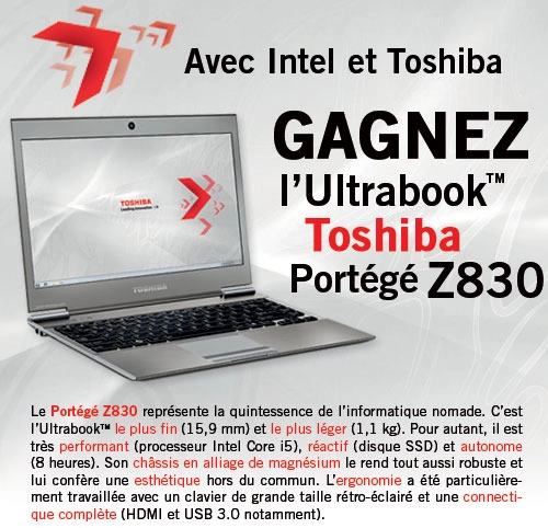 Gagnez un Ultrabook Toshiba
