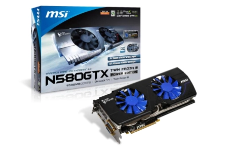 MSI annonce une N580GTX Twin FrozrIII 15D5 Power Edition OC