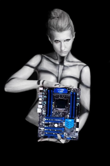 MSI : un nouveau pr�sentoir de cartes m�res insolite