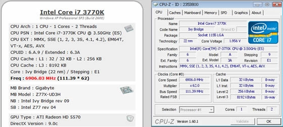 OC chez Gigabyte : Record de France, 6.906 MHz sur 3770K