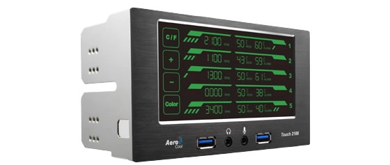Aerocool officialise son Touch 2100, un rh�obus double 5.25'' tactile
