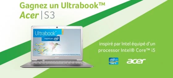 Un Acer Aspire S3 � gagner 