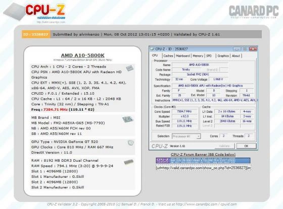 Nouveau record pour le A10-5800K