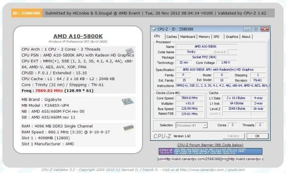 Un A10 5800K flash� � 7,86 Ghz