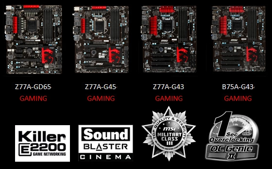 Les nouvelles cartes m�res MSI Gaming pour la mi-Avril