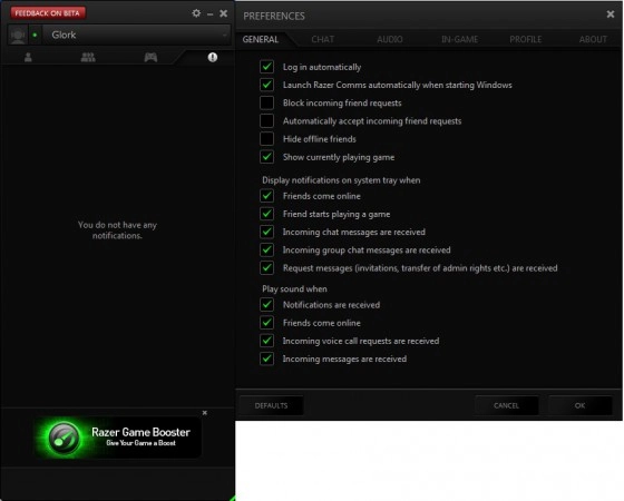 Une Beta pour le Razer Comms