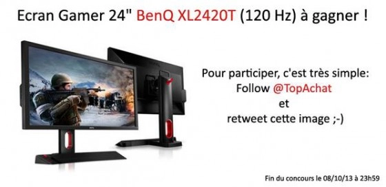 Top Achat vous fait gagner un �cran BenQ 120 Hz
