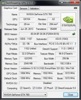  Preview Asus GTX 760 Direct CU 