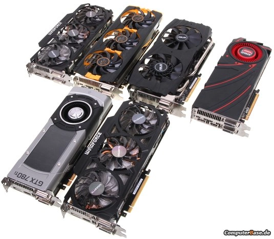 Quatre R9 290X, deux GTX 780 Ti, cinq boitiers, beaucoup de boulot...