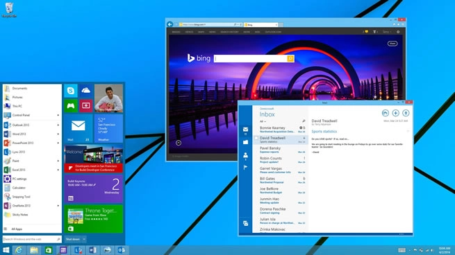 Windows 8.1 : Le menu D�marrer de retour ?