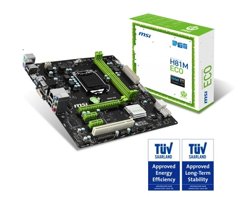 La s�rie de carte m�re ECO de MSI bient�t disponible