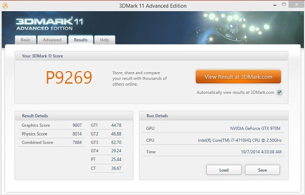 Premier bench de le GeForce GTX 970M Maxwell par Nvidia