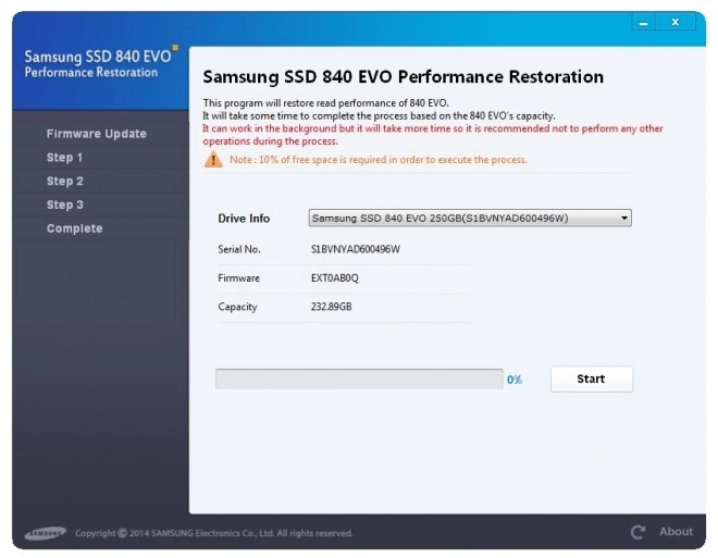 Samsung d�livre un firmware visant � corriger le Bug de son EVO 840