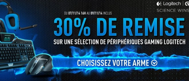 Bon Plan : - 30 % sur Logitech Gaming chez Materiel.net
