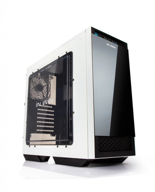 In Win poursuit dans la sobri�t� avec le 503, un boitier au format tour ATX avec une fa�ade en verre tremp�