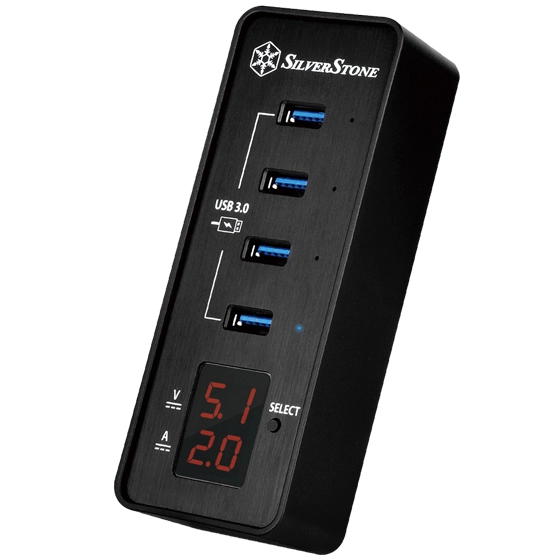 EP03, un HUB USB 3.0 avec suivi des tensions et intensit�s chez SilverStone