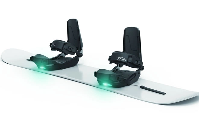 XON SNOW-1, des fixations de snowboard pour analyser ses descentes