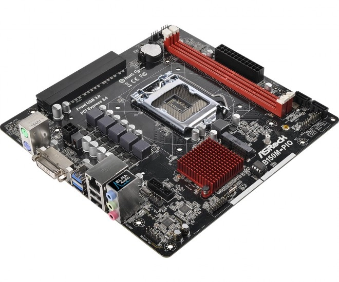 ASRock B150M-PIO et H110M-PIO, deux cartes uDTX avec le port PCI-E 16x � 90�