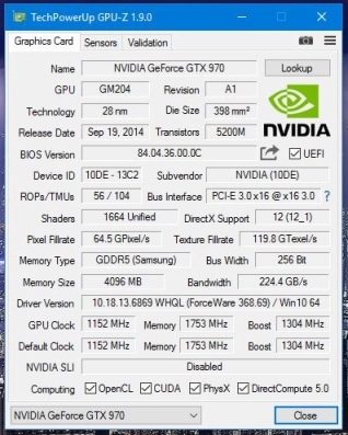 Le logiciel GPU-Z passe � la version 1.9.0