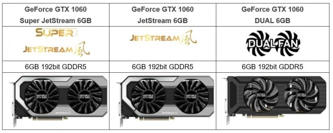 Palit souffle le JetStream sur les r�centes GTX 1060