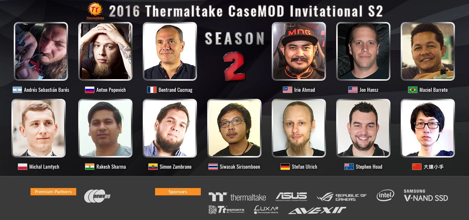 Thermaltake CaseMOD Invitational 2016 Season 2, Xray s�lectionn� avec son assistant Cucmag