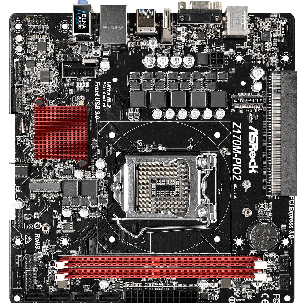 ASRock Z170M-PIO2 : Une CM ITX avec port PCI Express � 180�