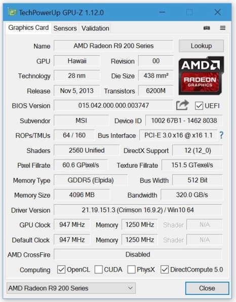 GPU-Z passe en version v1.12.0