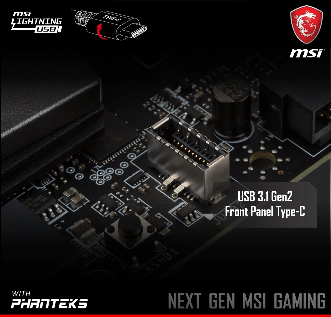 MSI aussi passera au header USB 3.1 ; et d�voile qui parmi les boitiers sera de l'aventure