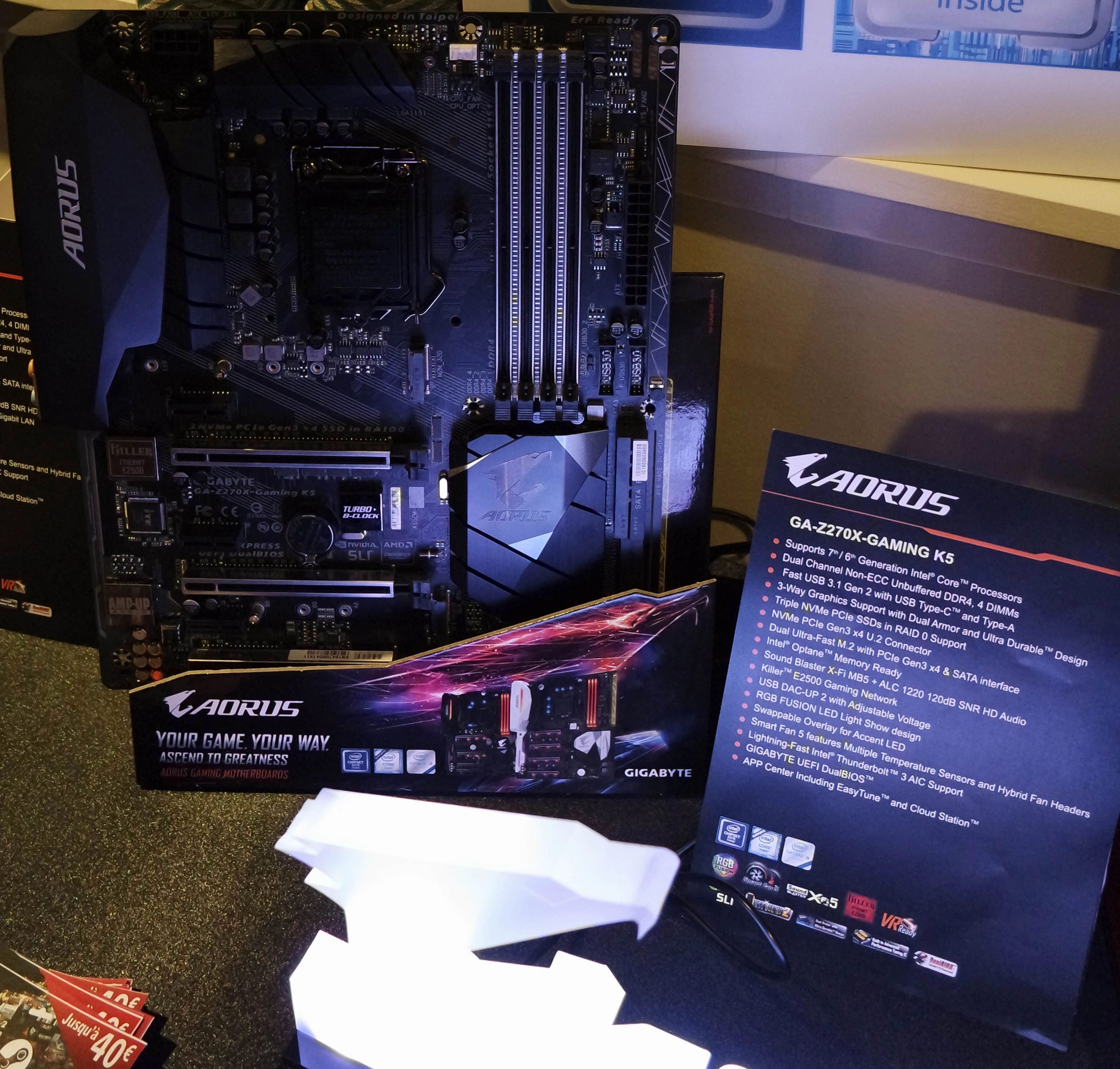 Soir�e �v�nementielle Gigabyte AORUS, les cartes m�res