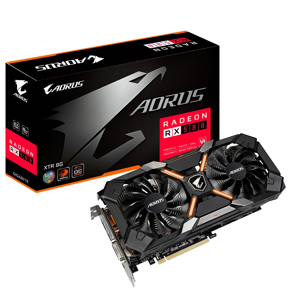 Gigabyte d�voile ses cartes graphiques RX 570 et 580