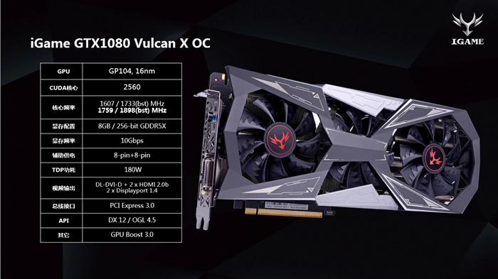 COLORFUL �tend sa gamme iGame Vulcan X Oc aux GTX 1060, 1070 et 1080