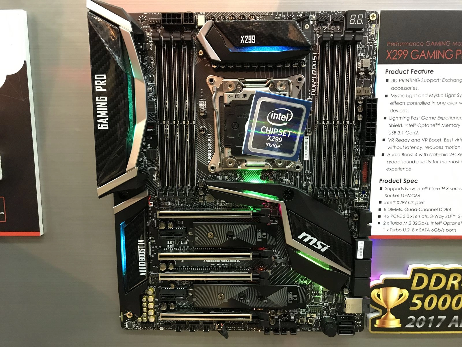Computex 2017 : la carte m�re MSI X299 GAMING PRO CARBON AC