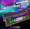 Avec ses puces colorées et son PCB RGB, la mémoire V-Color Skywalker RGB s'officialise