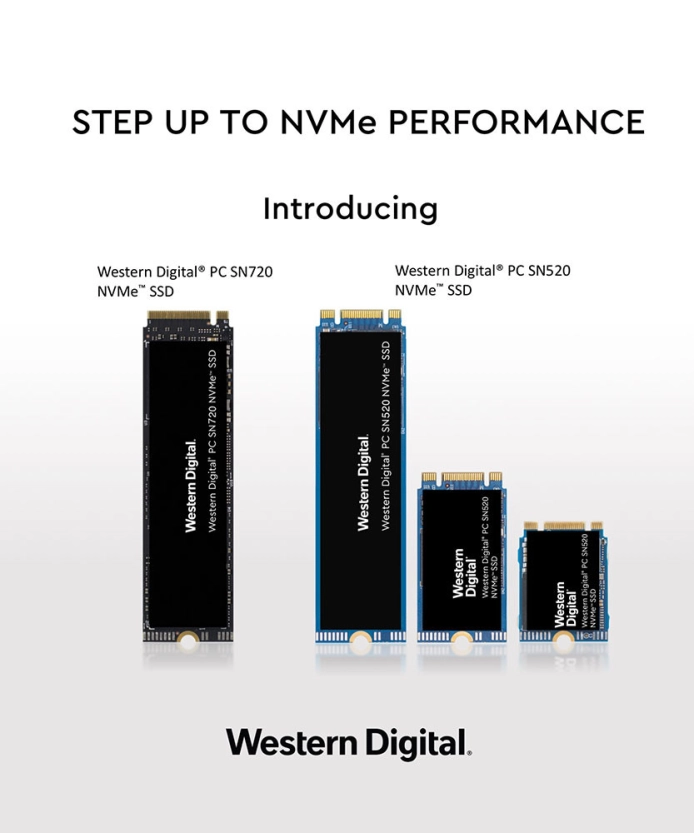 Western Digital PC SN720 : Un SSD PCI Express NVMe hautes performances � 3 400 Mo/sec 